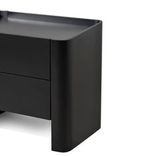 Load image into Gallery viewer, Noir Edge Bedside Table - Black - Boho Bliss