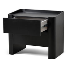 Load image into Gallery viewer, Noir Edge Bedside Table - Black - Boho Bliss