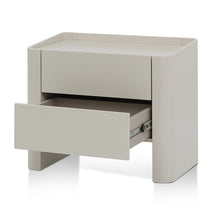 Load image into Gallery viewer, Noir Edge Bedside Table - Warm Grey - Boho Bliss