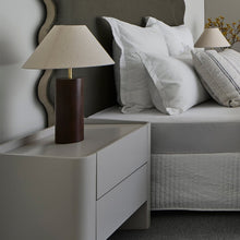 Load image into Gallery viewer, Noir Edge Bedside Table - Warm Grey - Boho Bliss