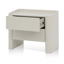 Load image into Gallery viewer, Noir Edge Bedside Table - Warm Grey - Boho Bliss