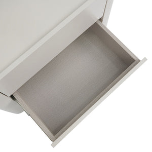 Noir Edge Bedside Table - Warm Grey - Boho Bliss