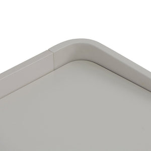 Noir Edge Bedside Table - Warm Grey - Boho Bliss
