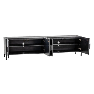 Noirvie Entertainment Unit 2.1m - Black - Boho Bliss
