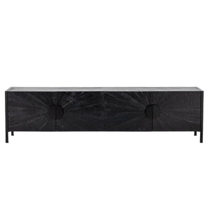 Noirvie Entertainment Unit 2.1m - Black - Boho Bliss