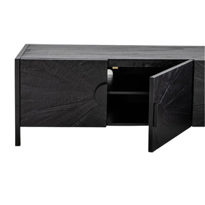 Noirvie Entertainment Unit 2.1m - Black - Boho Bliss
