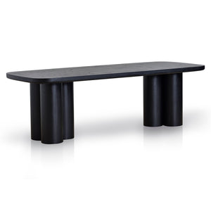 Nox 2.4m Dining Table - Full Black - Boho Bliss