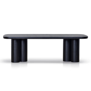 Nox 2.4m Dining Table - Full Black - Boho Bliss