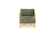 Load image into Gallery viewer, Ocea Armchair - Cypress Green Velvet Cushions - Boho Bliss