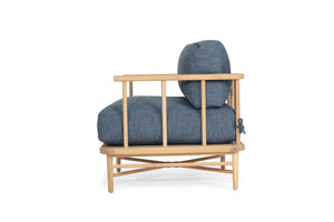 Ocea Armchair - Ink Blue Cushions - Boho Bliss
