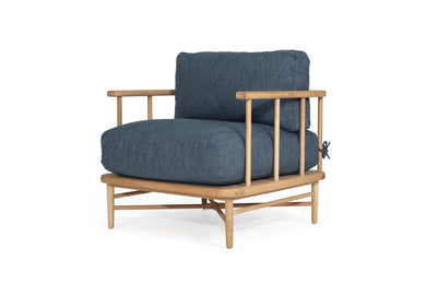 Ocea Armchair - Ink Blue Cushions - Boho Bliss