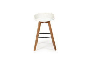 Oceanic Outdoor Backless Bar Stool - White - Boho Bliss