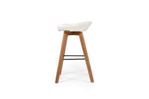 Oceanic Outdoor Backless Bar Stool - White - Boho Bliss