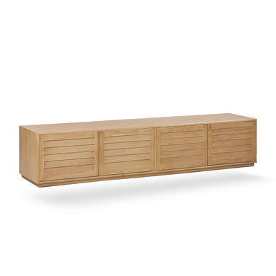 Ollivine Elm Wood Entertainment Unit 2.2m - Natural - Boho Bliss