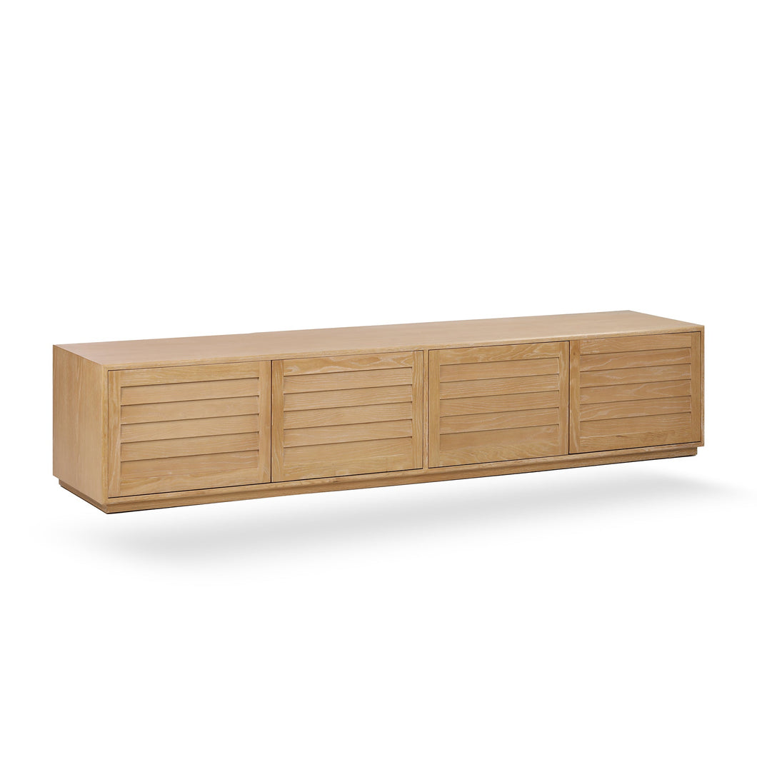 Ollivine Elm Wood Entertainment Unit 2.2m - Natural - Boho Bliss