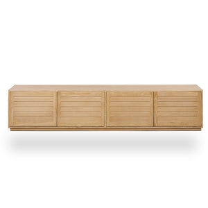 Ollivine Elm Wood Entertainment Unit 2.2m - Natural - Boho Bliss