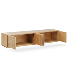 Load image into Gallery viewer, Ollivine Elm Wood Entertainment Unit 2.2m - Natural - Boho Bliss