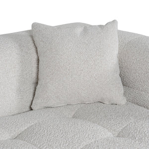 Paloma 4 Seater Left Chaise Sofa - Pearl Boucle - Boho Bliss