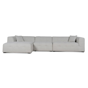 Paloma 4 Seater Left Chaise Sofa - Pearl Boucle - Boho Bliss