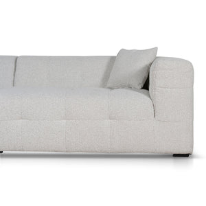 Paloma 4 Seater Left Chaise Sofa - Pearl Boucle - Boho Bliss