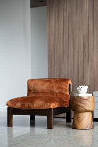 Parker Armchair - Burnt Orange on Charcoal Frame - Boho Bliss