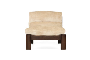 Parker Armchair - Natural on Charcoal Frame - Boho Bliss