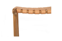 Load image into Gallery viewer, Pasadena Leather Saddle Stool - Natural Woven - Boho Bliss