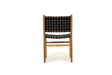 Load image into Gallery viewer, Pasadena Woven Leather Dining Chair - Black - Boho Bliss