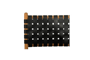 Pasadena Woven Leather Dining Chair - Black - Boho Bliss