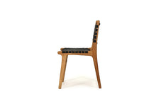 Load image into Gallery viewer, Pasadena Woven Leather Dining Chair - Black - Boho Bliss