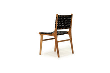 Load image into Gallery viewer, Pasadena Woven Leather Dining Chair - Black - Boho Bliss