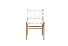 Load image into Gallery viewer, Pasadena Woven Leather Dining Chair - White - Boho Bliss