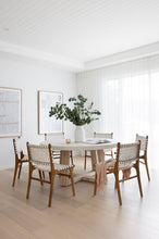 Load image into Gallery viewer, Pasadena Woven Leather Dining Chair - White - Boho Bliss
