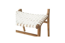 Load image into Gallery viewer, Pasadena Woven Leather Dining Chair - White - Boho Bliss