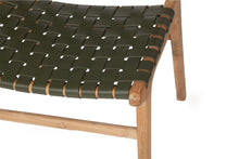 Load image into Gallery viewer, Pasadena Woven Leather Side Chair - Olive - Boho Bliss