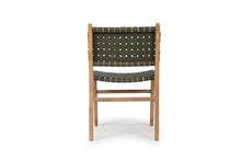 Load image into Gallery viewer, Pasadena Woven Leather Side Chair - Olive - Boho Bliss