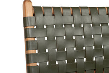 Load image into Gallery viewer, Pasadena Woven Leather Side Chair - Olive - Boho Bliss