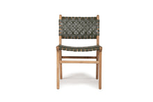 Load image into Gallery viewer, Pasadena Woven Leather Side Chair - Olive - Boho Bliss