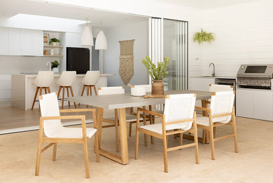 Peninsular Outdoor Dining Chair - White - Boho Bliss