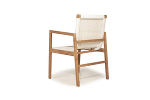 Peninsular Outdoor Dining Chair - White - Boho Bliss