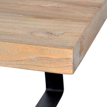 Load image into Gallery viewer, Piede Reclaimed Elm Wood Dining Table 2.4m - Rustic Natural - Boho Bliss