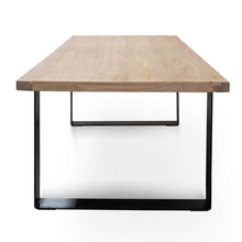 Load image into Gallery viewer, Piede Reclaimed Elm Wood Dining Table 2m - Rustic Natural - Boho Bliss
