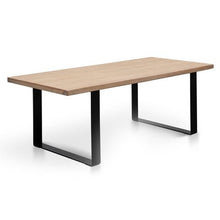 Load image into Gallery viewer, Piede Reclaimed Elm Wood Dining Table 2m - Rustic Natural - Boho Bliss