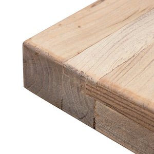 Piede Reclaimed Elm Wood Dining Table 2m - Rustic Natural - Boho Bliss