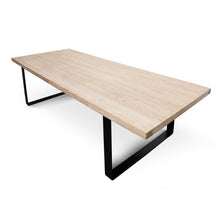 Load image into Gallery viewer, Piede Reclaimed Elm Wood Dining Table 3m - Rustic Natural - Boho Bliss