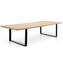 Load image into Gallery viewer, Piede Reclaimed Elm Wood Dining Table 3m - Rustic Natural - Boho Bliss