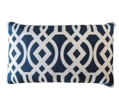 Portofino Outdoor Rect. Cushion Cover - Navy - Boho Bliss