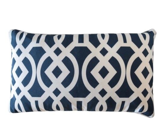 Portofino Outdoor Rect. Cushion Cover - Navy - Boho Bliss