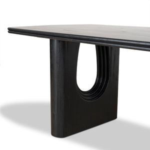 Ravello 2.4m Dining Table - Full Black - Boho Bliss
