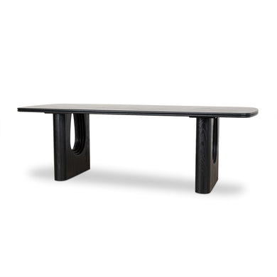 Ravello 2.4m Dining Table - Full Black - Boho Bliss